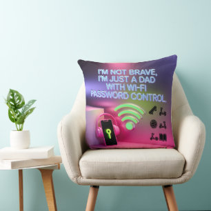 Lustiges Vater-WiFi-Passwort-Kontroll-Geschenk Kissen