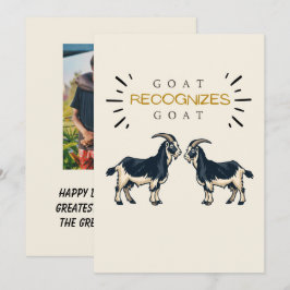 Lustiges Vatertags-Foto 'GOAT erkennt GOAT' Karte