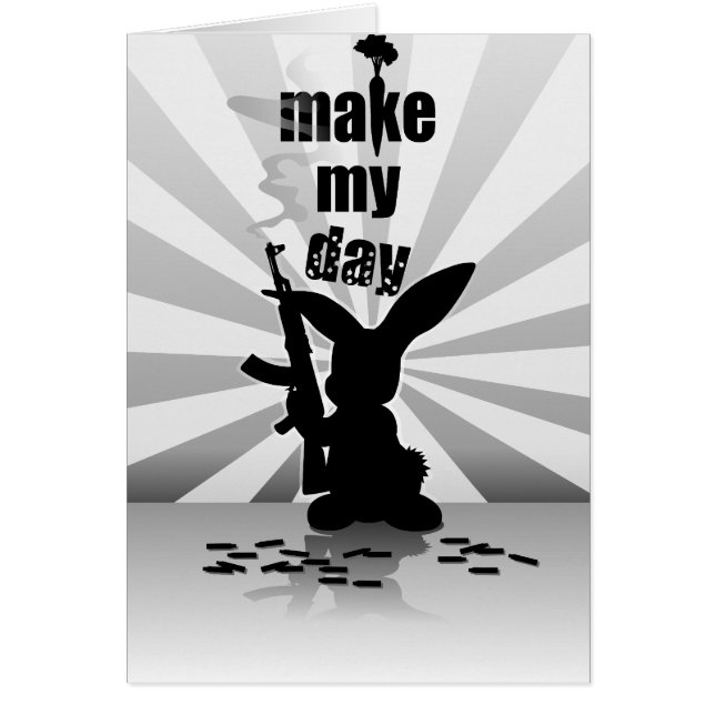 Lustiges verärgertes bewaffnetes Kaninchen (Vorne)