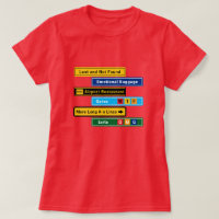 Lustiges 'Verloren im Flughafen'-T-Shirt mit Schil