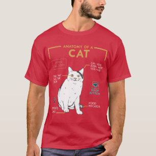 Lustiges verrücktes Katzen-Meme Lächelnde Anatomie T-Shirt