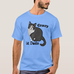 Lustiges verrücktes Katzen-Typ-Shirt T-Shirt