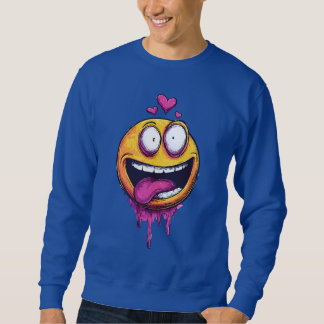 Lustiges Verrücktes Liebes-Emoji-Grafik-T-Shirt – Sweatshirt
