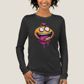 Lustiges Verrücktes Liebes-Emoji-Grafik-T-Shirt – Tri-Blend Shirt