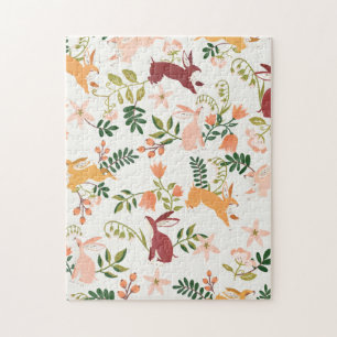 Lustiges & Verspieltes Hasenmuster Puzzle