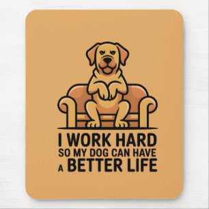 Lustiges verwöhntes Hund-Zitat Couch-Illustration Mousepad