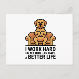 Lustiges verwöhntes Hund-Zitat Couch-Illustration Postkarte