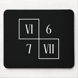 Lustiges Vi Vii 6 7 Meme Römische Zahlen Mathe Sec Mousepad