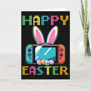 Lustiges Videospiel-Osterhase Gaming-Controller Ga Karte