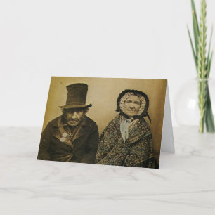 Lustiges viktorianisches altes Ehepaar Postkarte