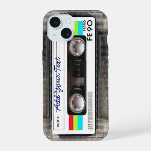 Lustiges Vintage 80er Retro Musik Kassettenband iPhone 15 Hülle