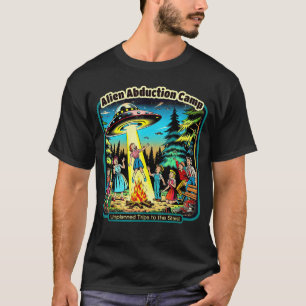 Lustiges Vintage-Alien-Entführungscamp UFO-Alien-F T-Shirt