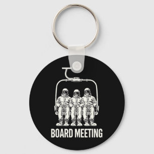Lustiges Vintage-Board-Meeting-Ski-Snow-T-Shirt Sn Schlüsselanhänger