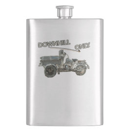 Lustiges Vintage-Downhill-Motorrad Flachmann