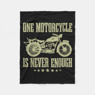 Lustiges Vintage-Ein-Motorrad-ist-nicht-genug-Reit Fleecedecke