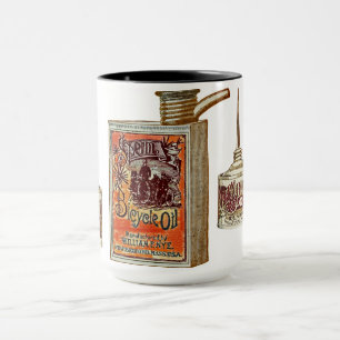 Lustiges Vintage-Fahrrad-Spermöl Tasse