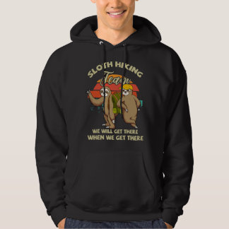Lustiges Vintage-Faultier-Wanderteam-Faultier Hoodie