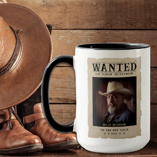 Lustiges Vintage-Foto-Wanted-Poster zum Vatertag Tasse