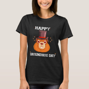 Lustiges Vintage Frohes Groundhog Day 2024 Feiern T-Shirt