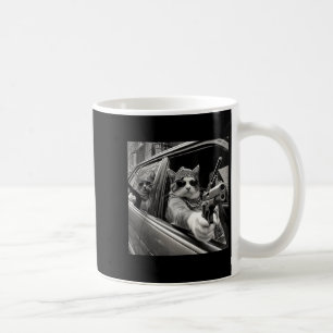 Lustiges Vintage-Gangster-Katzen-Meme Cat Dad Frau Kaffeetasse