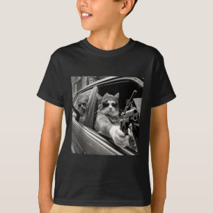 Lustiges Vintage-Gangster-Katzen-Meme Cat Dad Frau T-Shirt