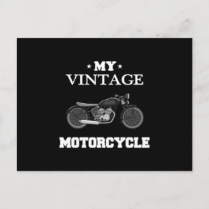 Lustiges Vintage-Geschenk für Motorradfahrer Postkarte