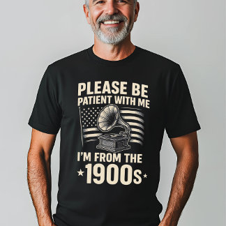 Lustiges Vintage-Grammophon aus den 1900er Jahren T-Shirt