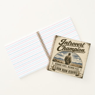 Lustiges Vintage-Introvert-Design Notizbuch
