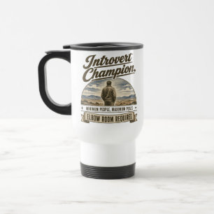 Lustiges Vintage-Introvert-Design Reisebecher
