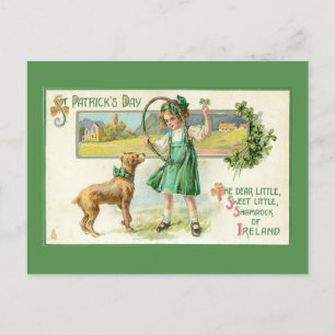 Lustiges Vintage Irland St. Patricks Day Feiertagspostkarte