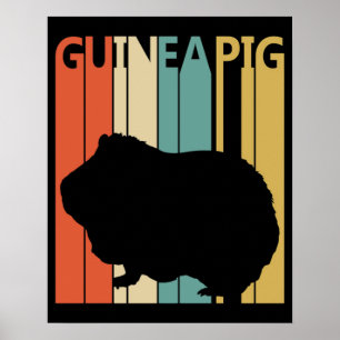 Lustiges Vintage Meerschweinchen Poster