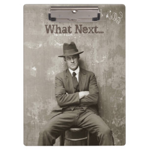 Lustiges Vintage-Mugshot-Mafia-Gangster-Motiv  Klemmbrett