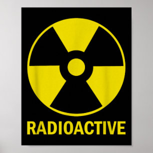 Lustiges Vintage Nostalgisches Radioaktives Atomkr Poster