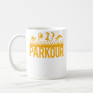 Lustiges Vintage-Parkour-Laufen Weihnachtsgeschenk Kaffeetasse