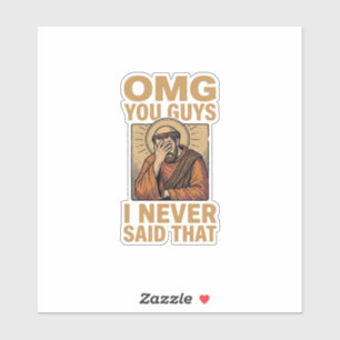 Lustiges Vintage religiöses Facepalm-Zitat-Shirt-D Aufkleber