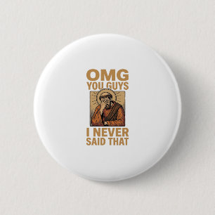Lustiges Vintage religiöses Facepalm-Zitat-Shirt-D Button
