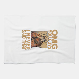 Lustiges Vintage religiöses Facepalm-Zitat-Shirt-D Geschirrtuch
