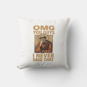 Lustiges Vintage religiöses Facepalm-Zitat-Shirt-D Kissen