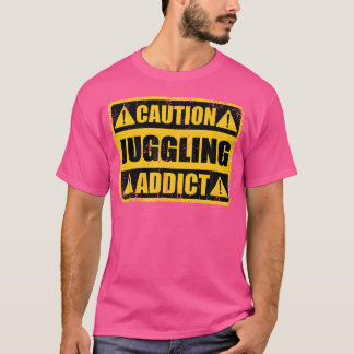 Lustiges Vintage Retro-Schild - Vorsicht Jonglier- T-Shirt