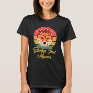 Lustiges Vintage Retro Shiba Inu Mama Geschenk Hun T-Shirt