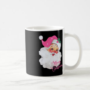 Lustiges Vintage-Rosa-Weihnachtsmann-Rosa-Christma Kaffeetasse