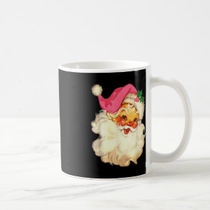 Lustiges Vintage-Rosa-Weihnachtsmann-Rosa-Christma Kaffeetasse