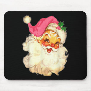 Lustiges Vintage-Rosa-Weihnachtsmann-Rosa-Christma Mousepad