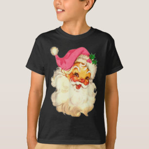 Lustiges Vintage-Rosa-Weihnachtsmann-Rosa-Christma T-Shirt