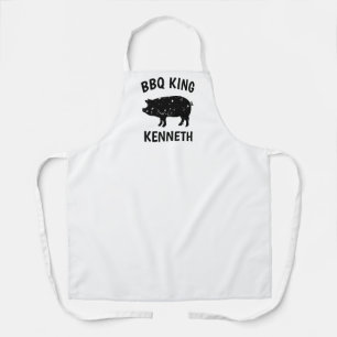 Lustiges Vintage-Schwein-Logo BBQ-König-Schürze fü Schürze