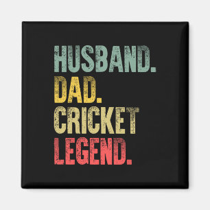 Lustiges Vintage-Shirt Husnd Dad Cricket-Legende R Magnet
