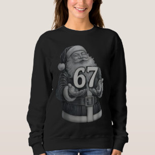 Lustiges Vintage Six Seven 6 7 Meme Santa Weihnach Sweatshirt