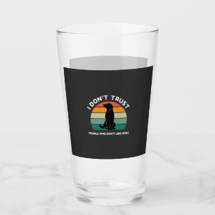 Lustiges Vintage-Sonnenuntergangs-Geschenk für Hun Glas
