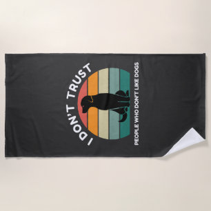 Lustiges Vintage-Sonnenuntergangs-Geschenk für Hun Strandtuch