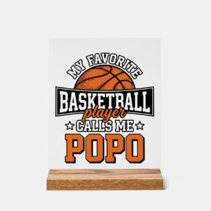 Lustiges Vintage-Sportdesign Basketball Popo_1 Acrylschild